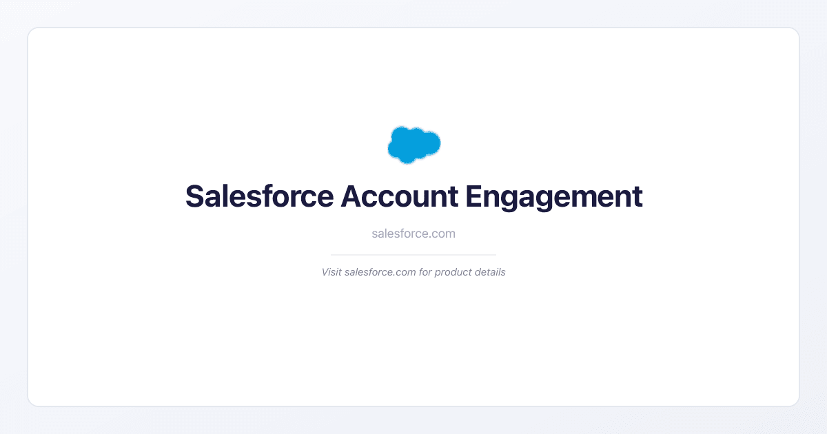 Salesforce Account Engagement homepage showcasing B2B marketing automation and CRM integration