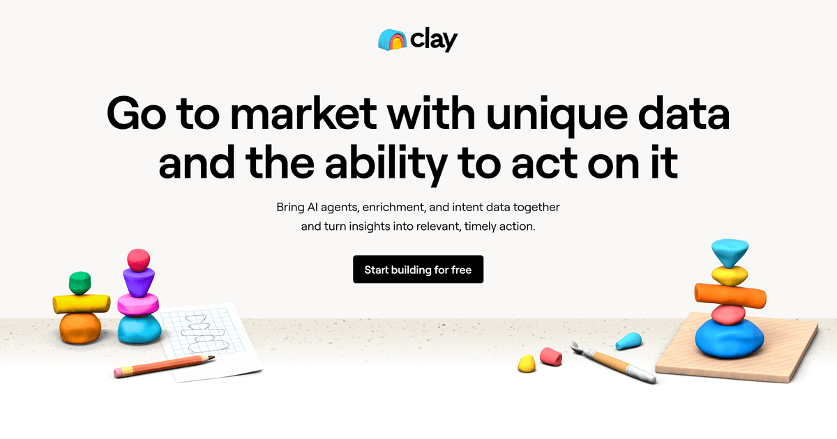 Clay platform showing spreadsheet-like interface with multi-provider data enrichment workflows