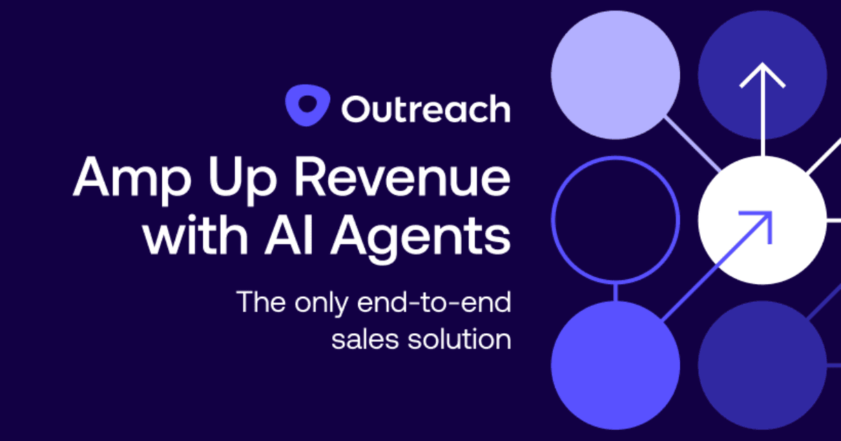 Outreach platform showing AI-powered sales engagement and revenue workflows