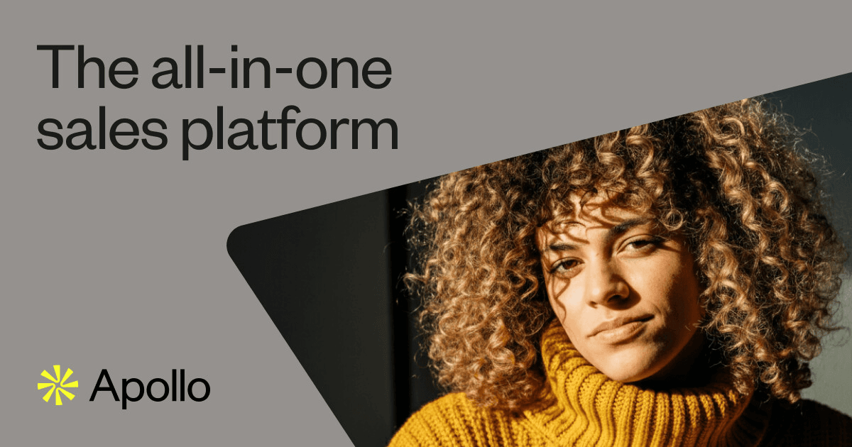 Apollo.io contact database with built-in email sequencing and dialer