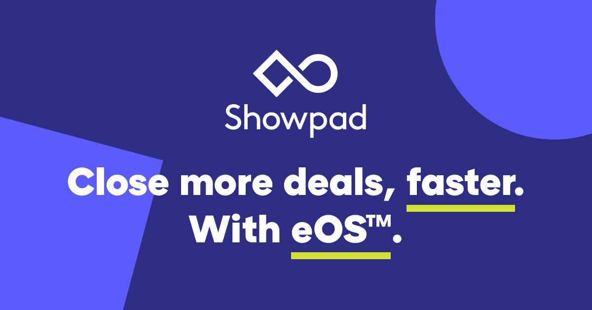 Showpad content and coaching platform homepage