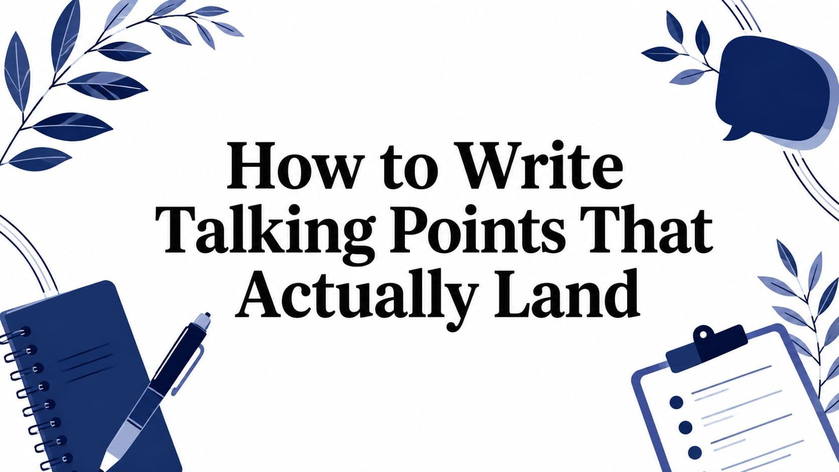 How to Write Talking Points That Actually Land