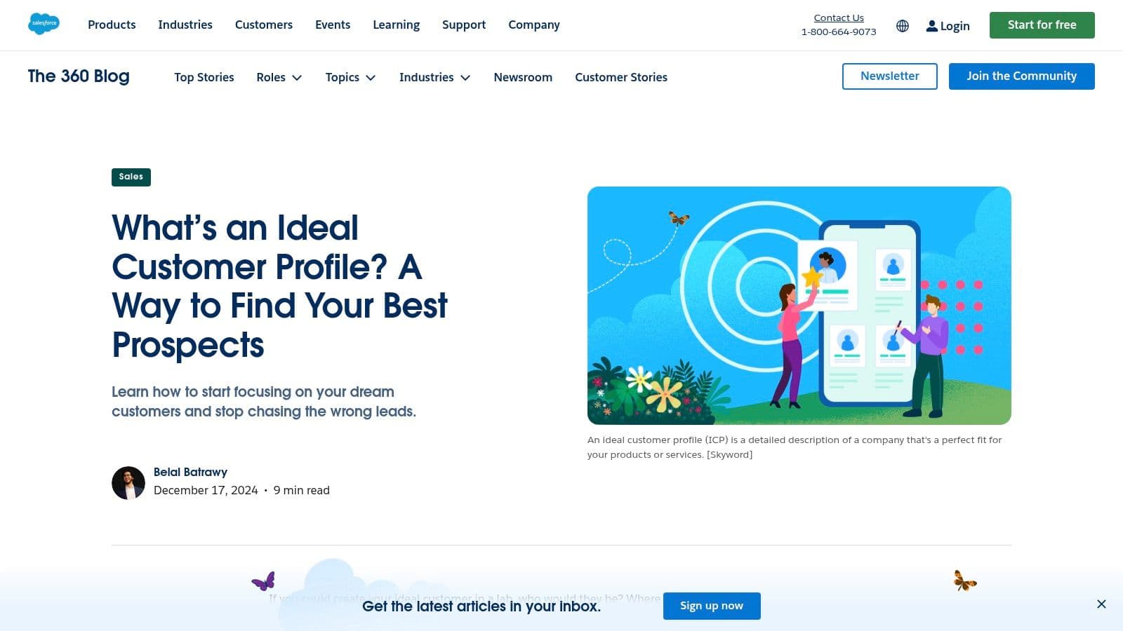 Salesforce's blog post explaining customer profiling concepts