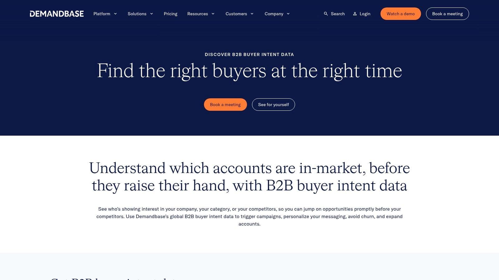 G2 Buyer Intent dashboard