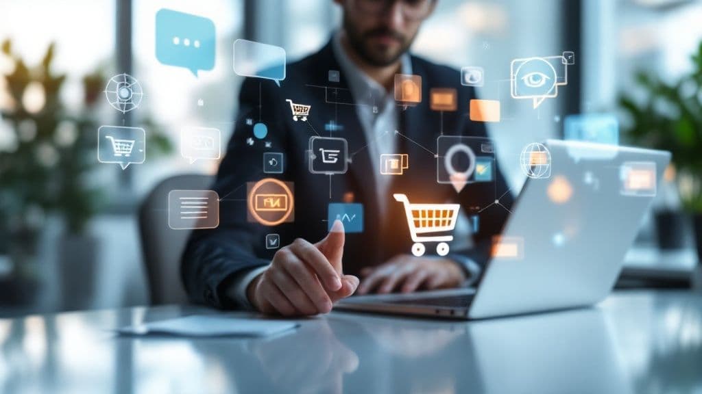 Sales rep watching for digital buying cues like a retail salesperson reading customer behavior