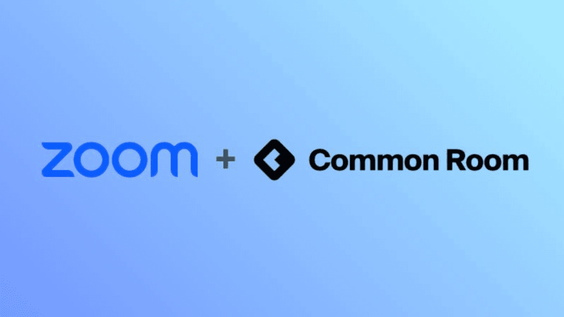 Zoom and Common Room logos side by side on the acquisition announcement banner