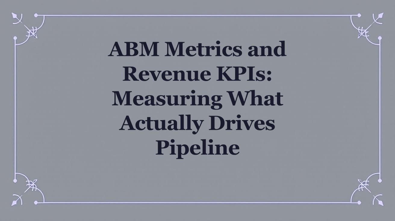 ABM Metrics: The KPIs That Predict Revenue