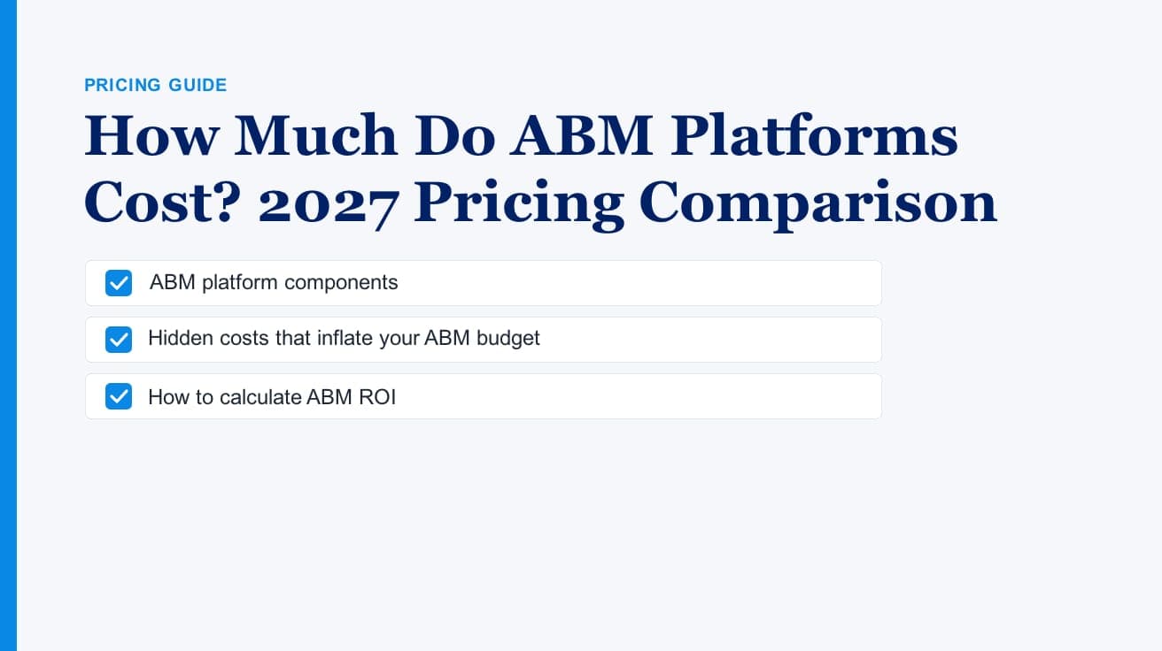 How Much Do ABM Platforms Cost? 2027 Pricing Comparison