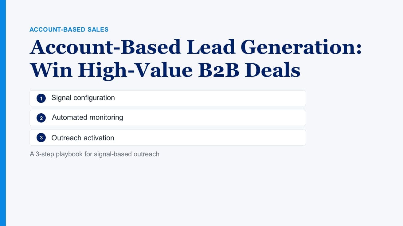 Account-Based Lead Generation: Win High-Value B2B Deals
