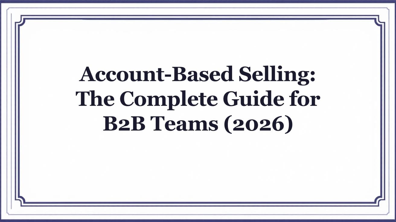 Account-Based Selling: The Complete Guide for B2B Teams (2026)
