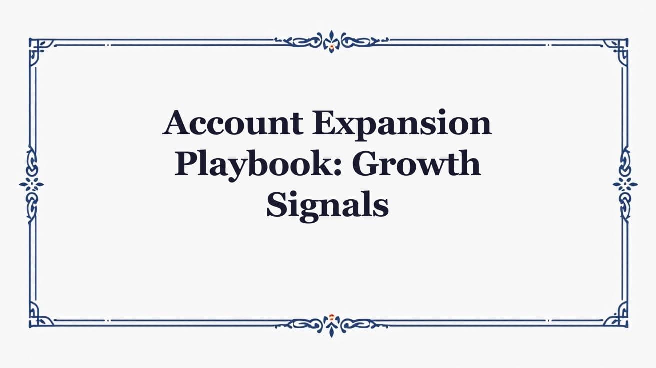 Account Expansion Playbook: Growth Signals in Your Base