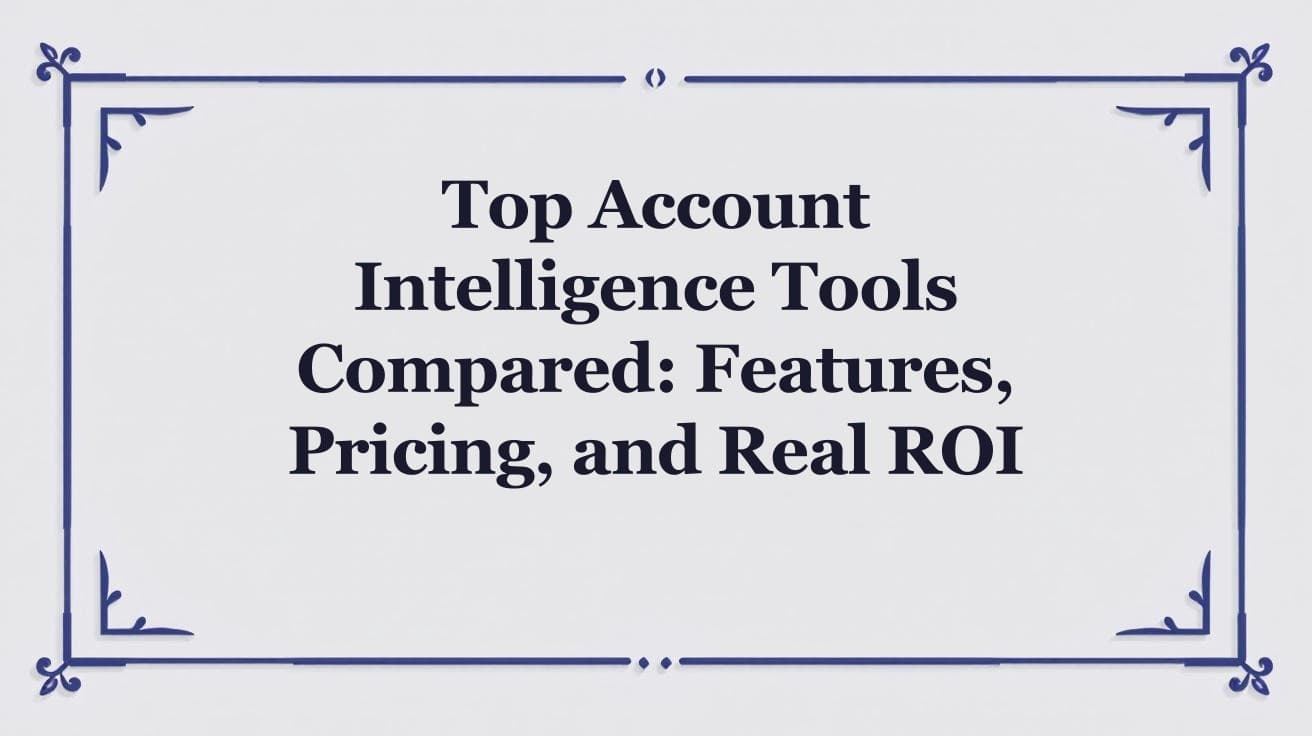 Top Account Intelligence Tools Compared (2026)