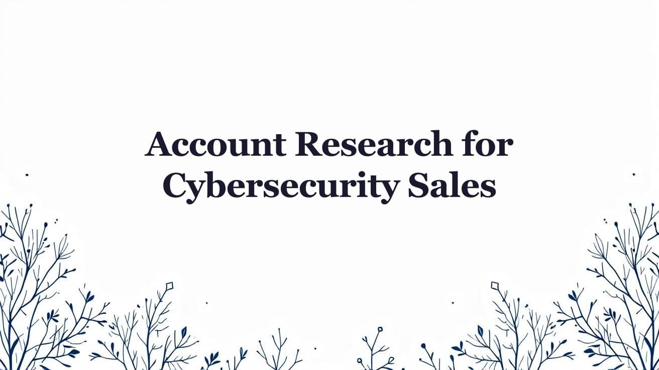 Account Research for Cybersecurity Sales