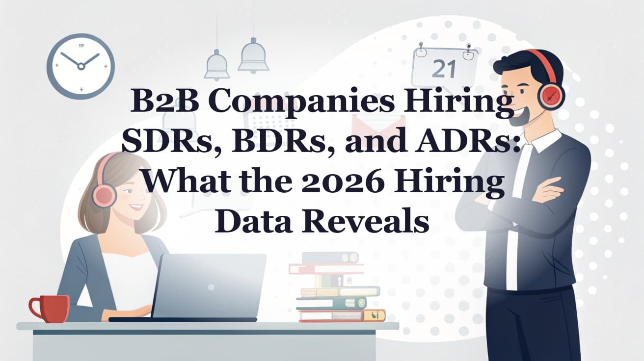 B2B Companies Hiring SDRs, BDRs, and ADRs: What the 2026 Hiring Data Reveals