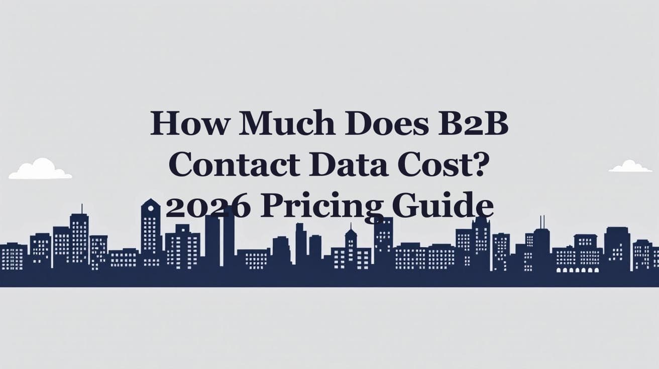 How Much Does B2B Contact Data Cost? 2026 Pricing Guide