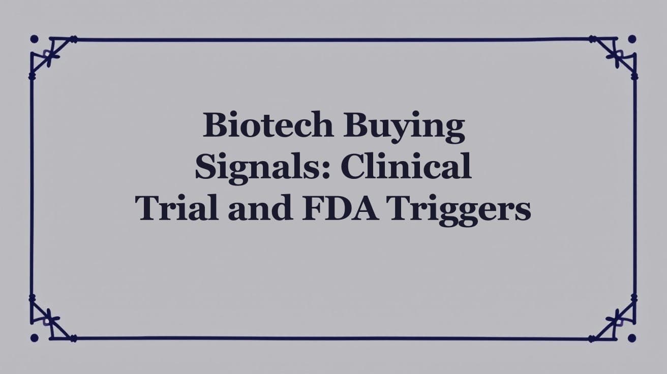 Biotech Buying Signals: Clinical Trial and FDA Triggers
