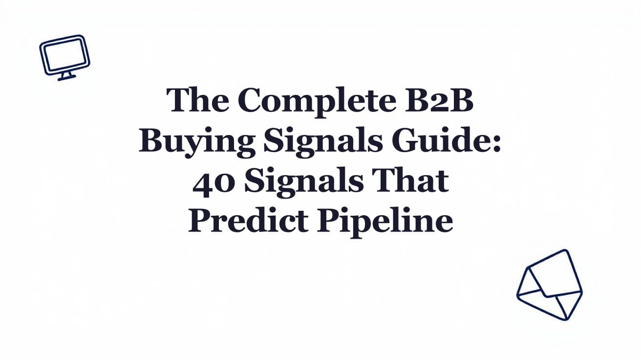 The Complete B2B Buying Signals Guide: 40 Signals That Predict Pipeline (2026)