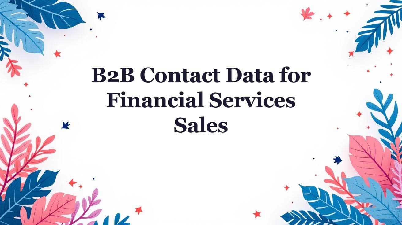 B2B Contact Data for Financial Services Sales