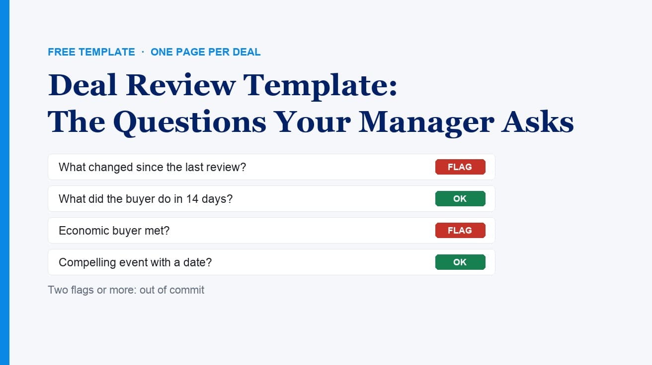 Deal Review Template: The Questions Your Manager Will Ask