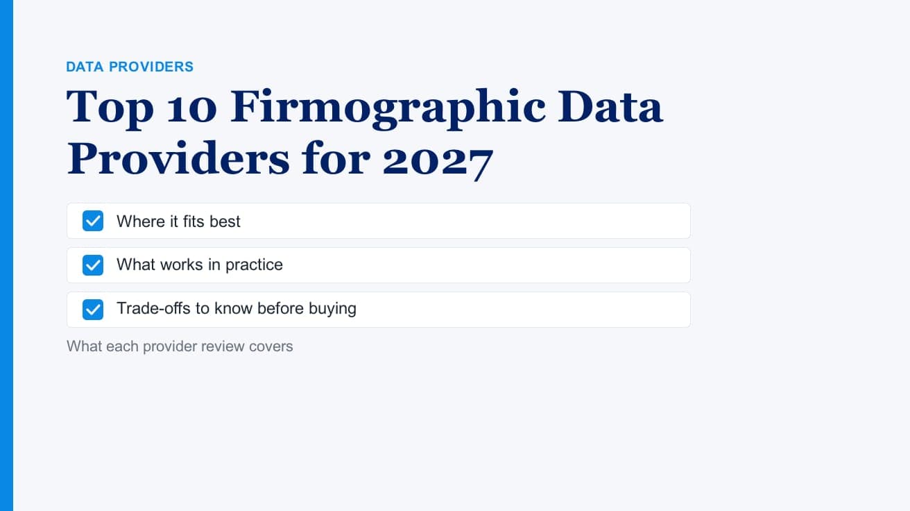Top 10 Firmographic Data Providers for 2027