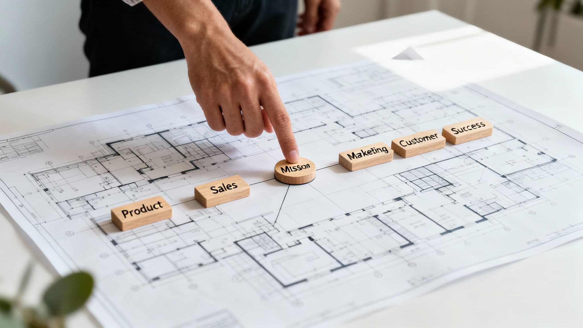 A team collaborating on a strategic plan in a modern office, representing a go to market strategy framework.