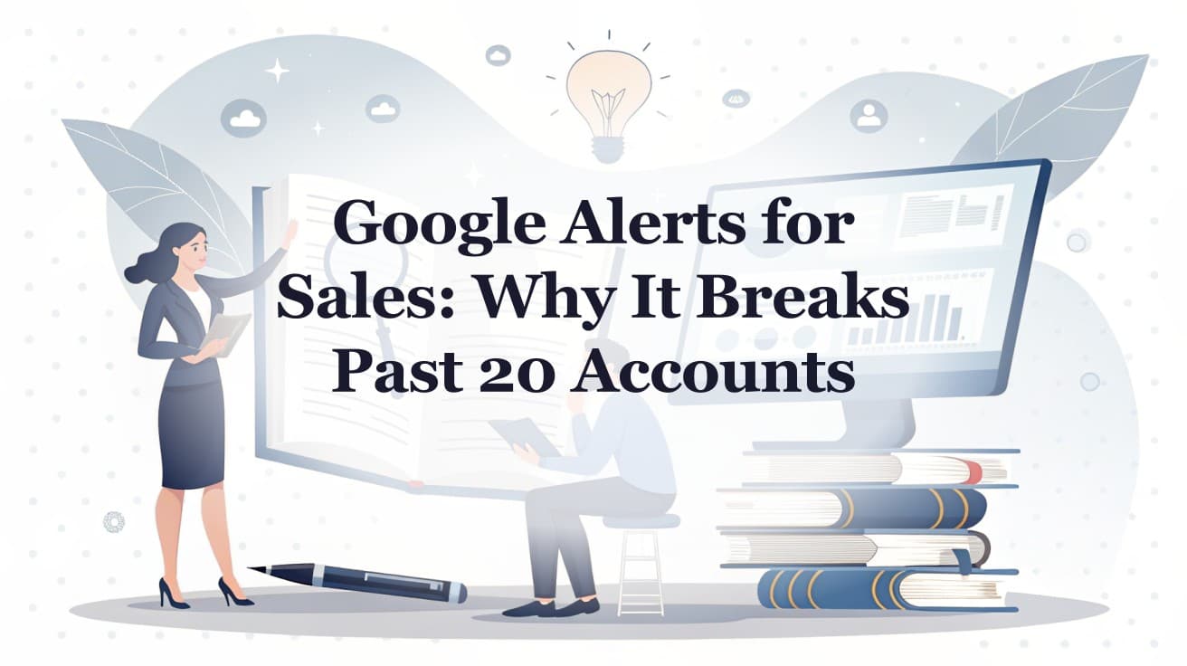 Google Alerts for Sales: Why It Breaks Past 20 Accounts