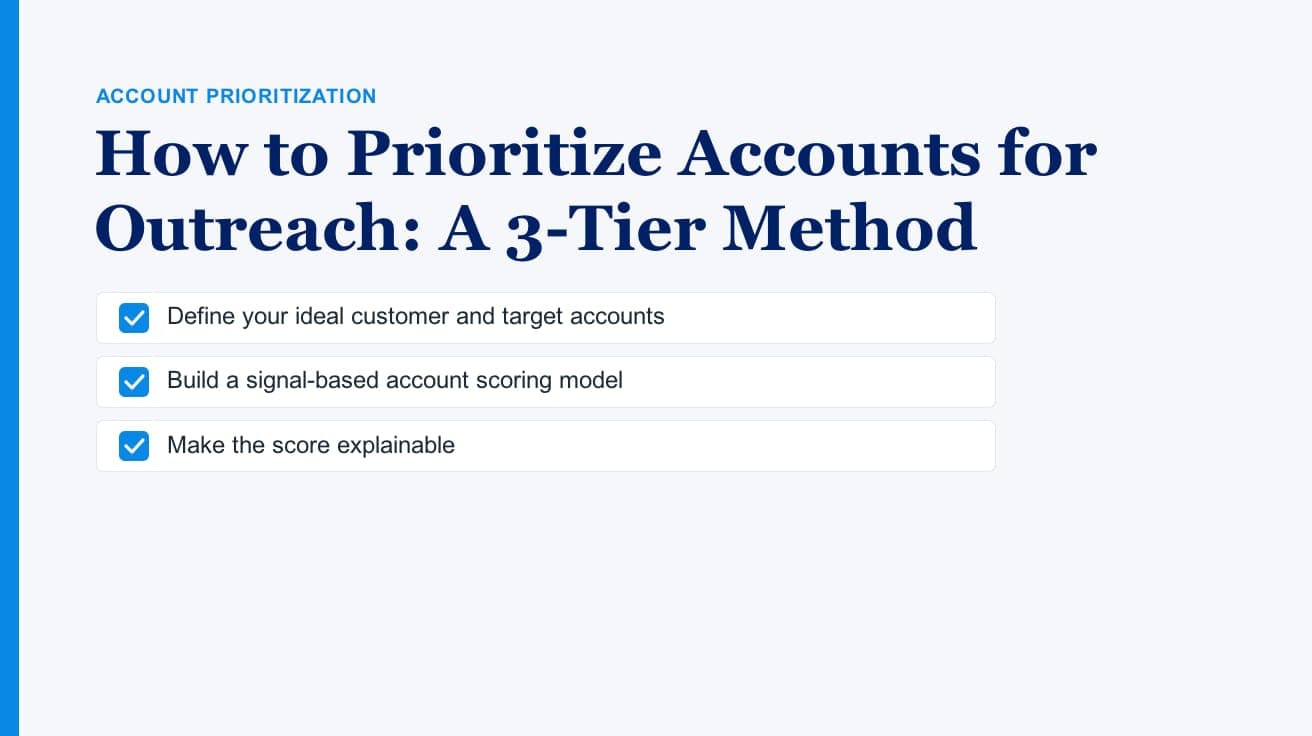 How to Prioritize Accounts for Outreach: A 3-Tier Method