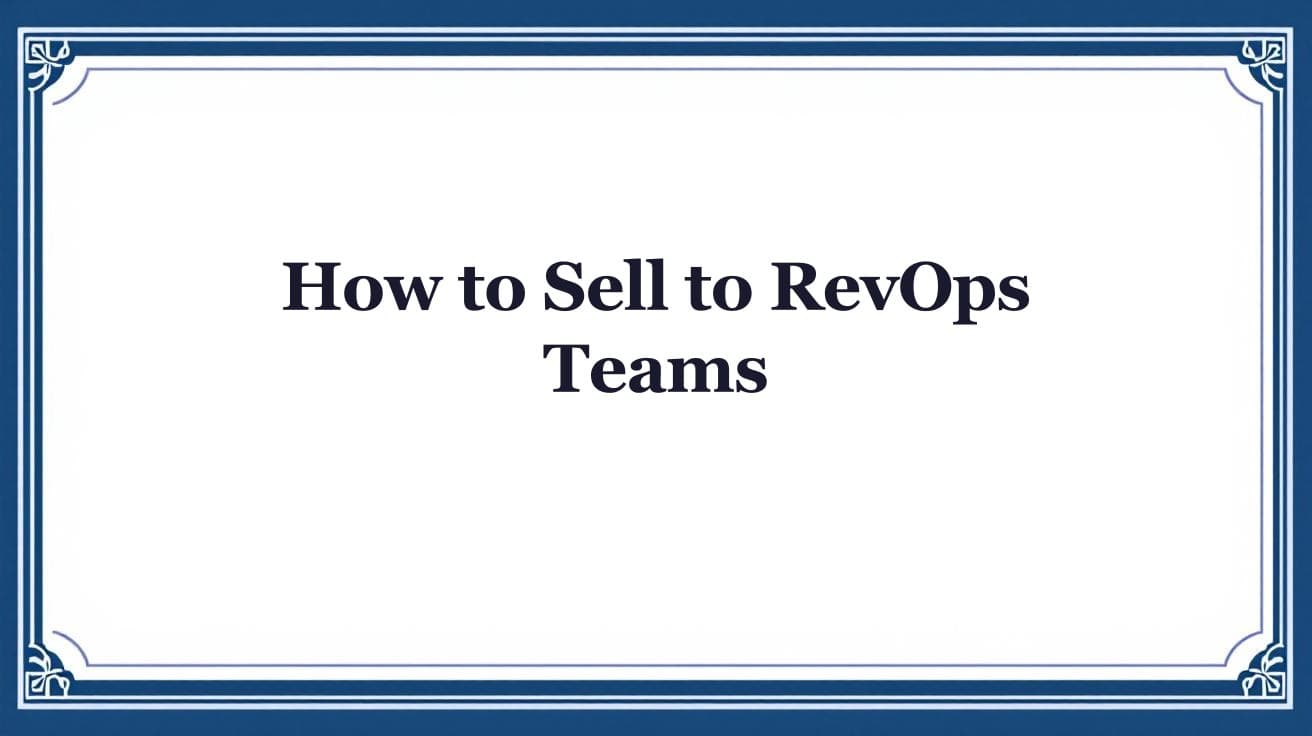 How to Sell to RevOps Teams