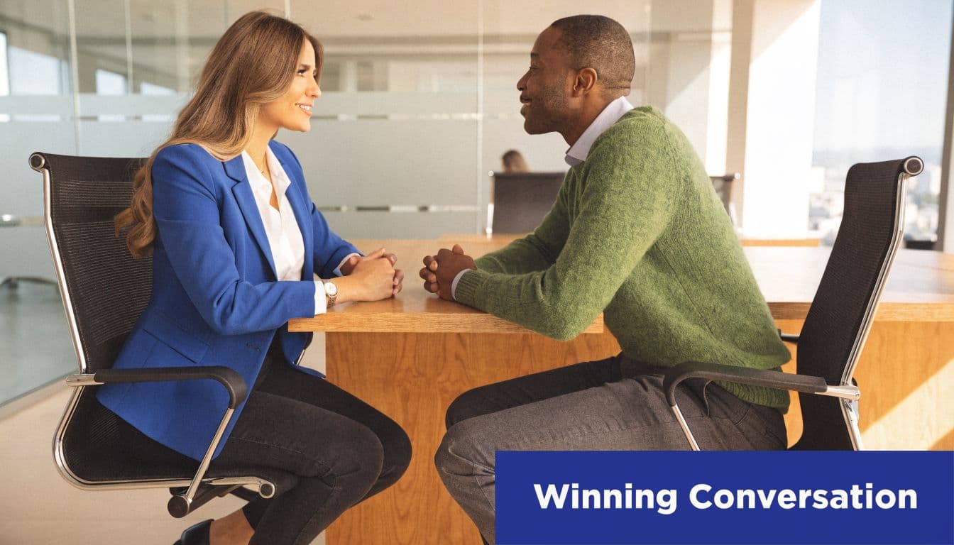 A professional man leads a corporate boardroom meeting discussing business growth with his attentive diverse team.