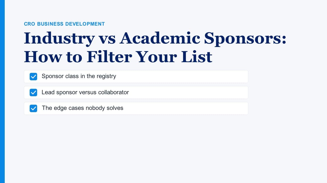 Industry vs Academic Sponsors: How to Filter Your List