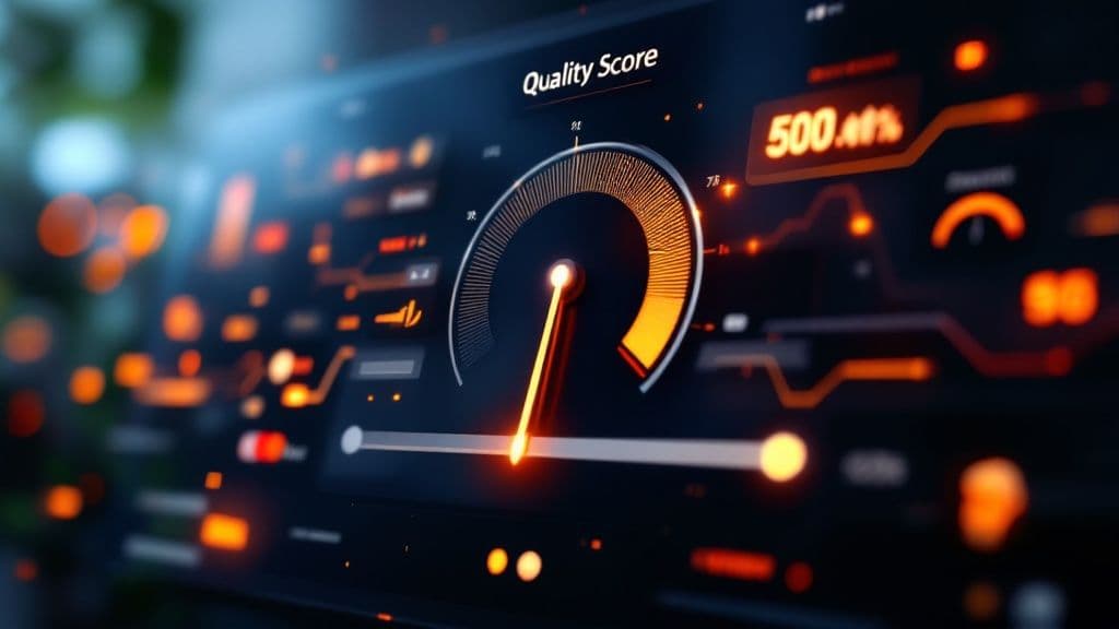 A magnifying glass hovering over business charts, symbolizing the detailed analysis of foundational KPIs.