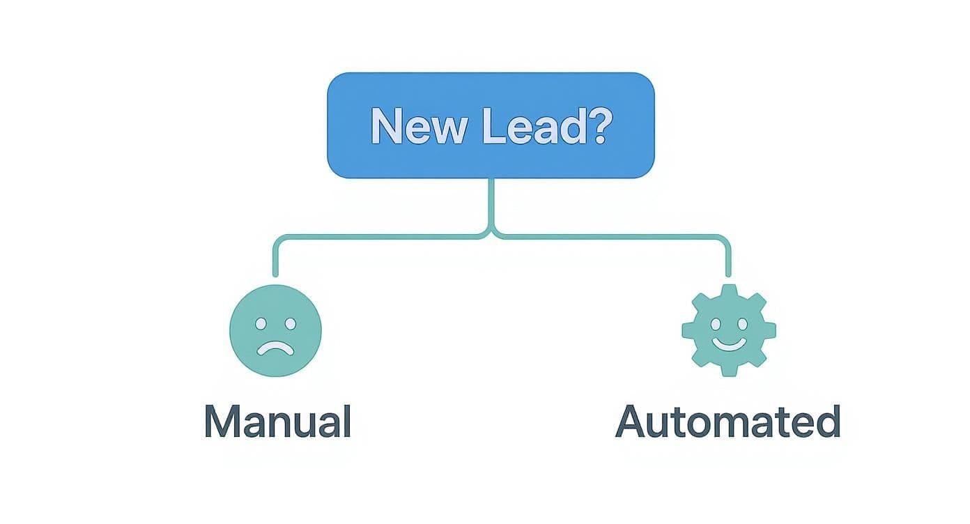 Infographic about lead routing