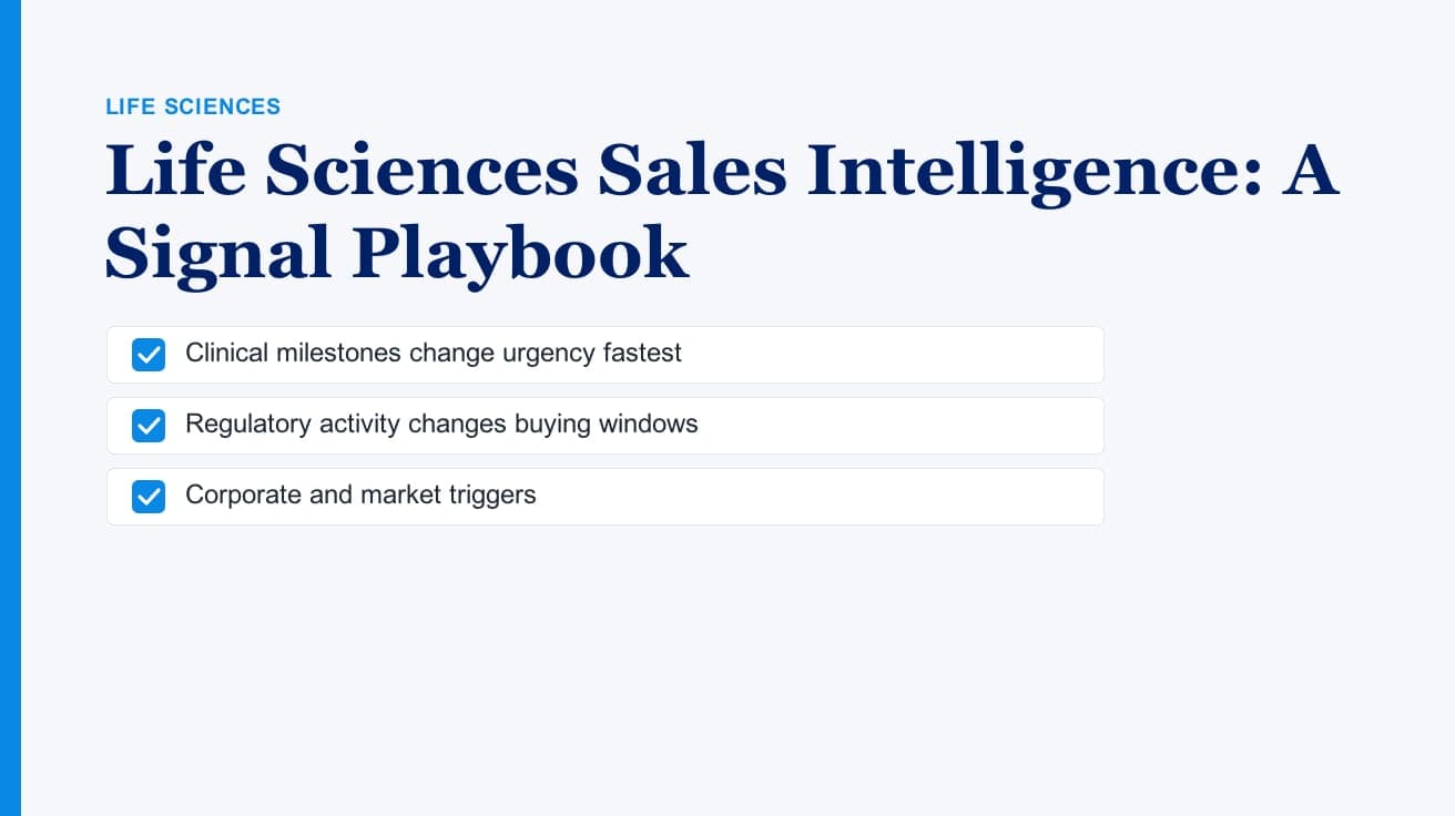 Life Sciences Sales Intelligence: A Signal Playbook
