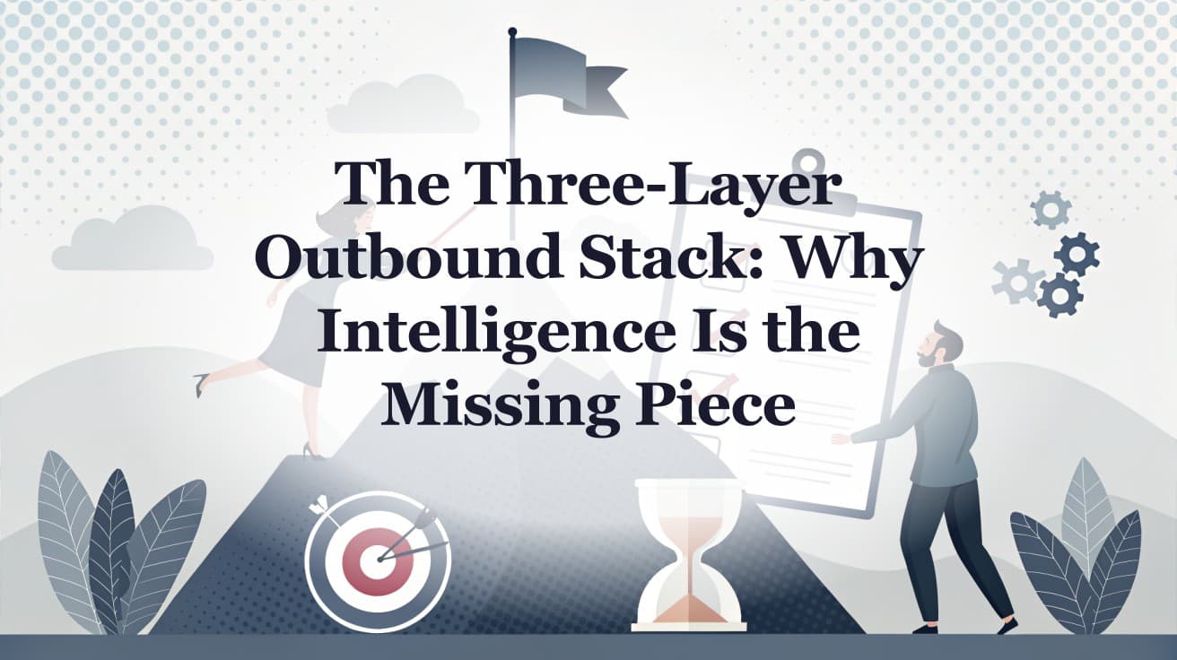 The Three-Layer Outbound Stack: Why Intelligence Is the Missing Piece