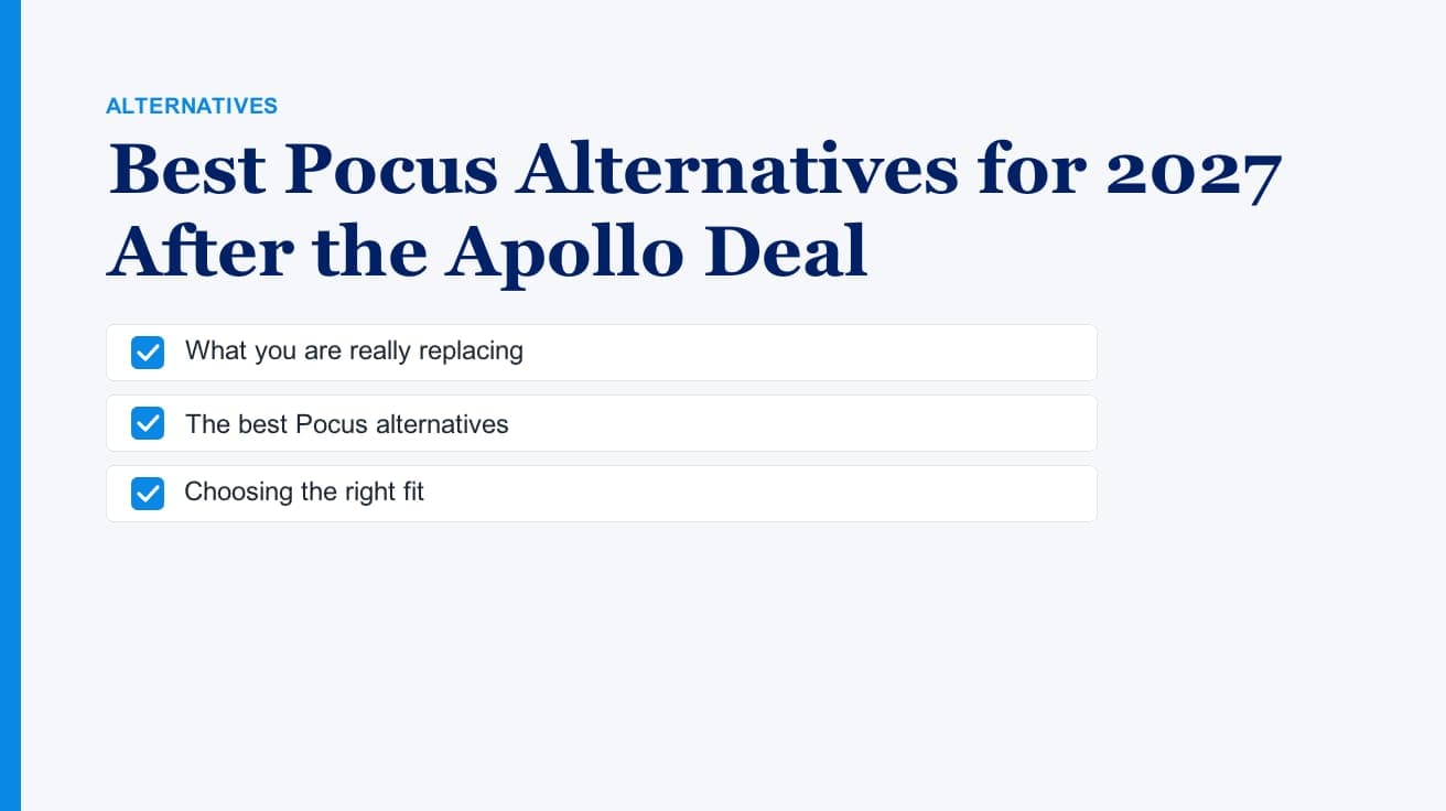 Best Pocus Alternatives for 2027 After the Apollo Deal