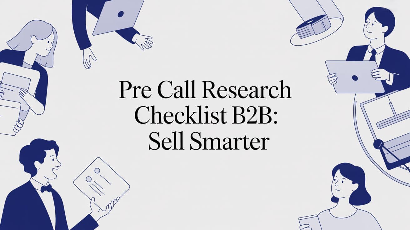 Pre Call Research Checklist B2B: Sell Smarter