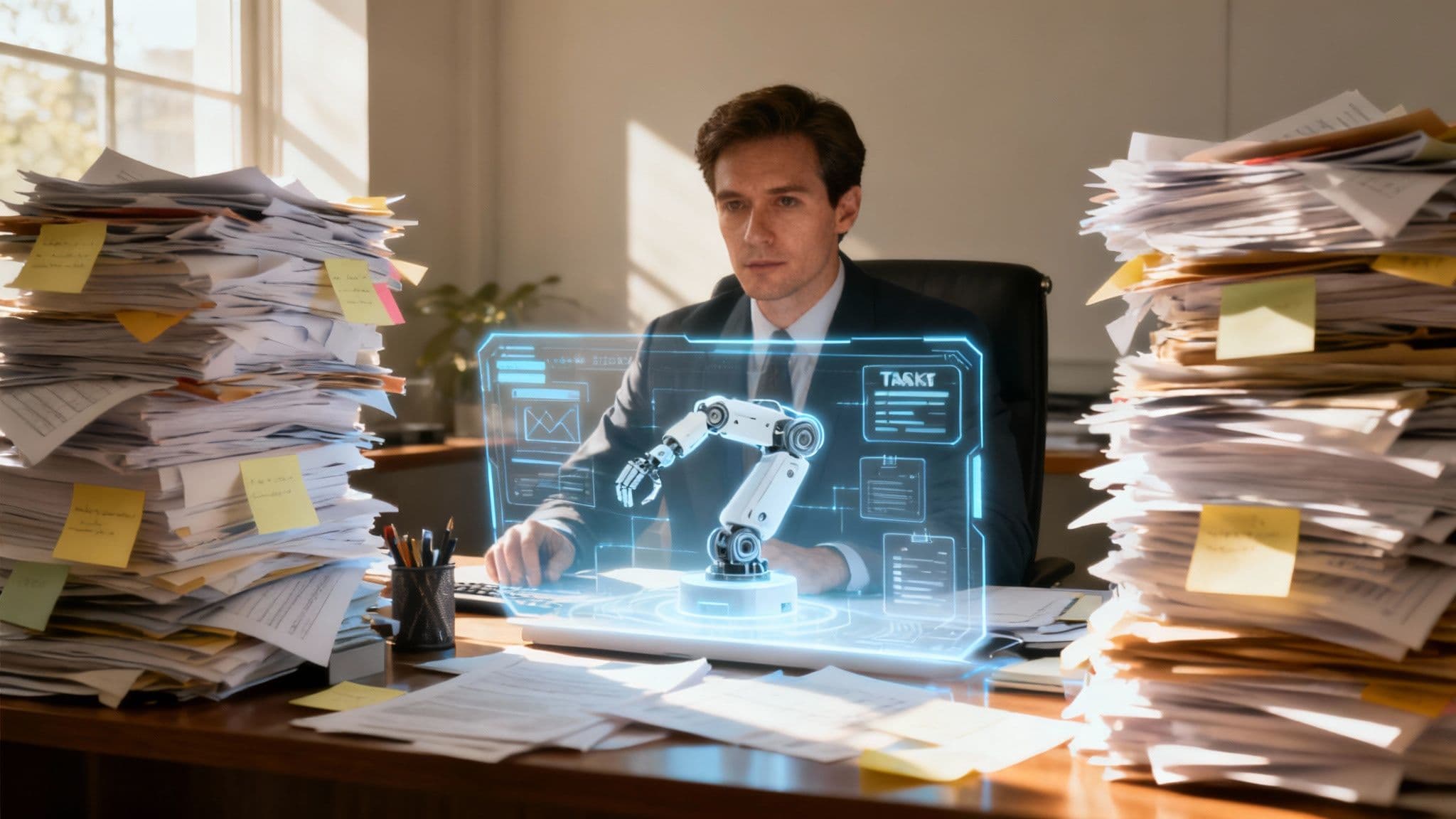 A sales team collaborating around a computer screen, representing sales process automation in action.