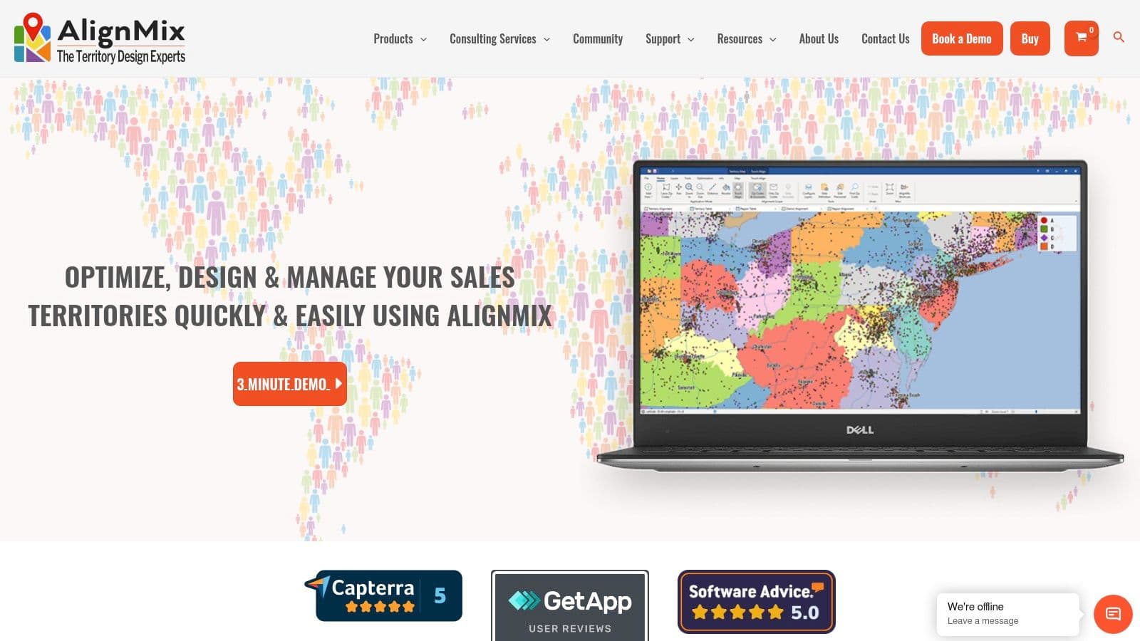 AlignMix sales territory mapping software interface