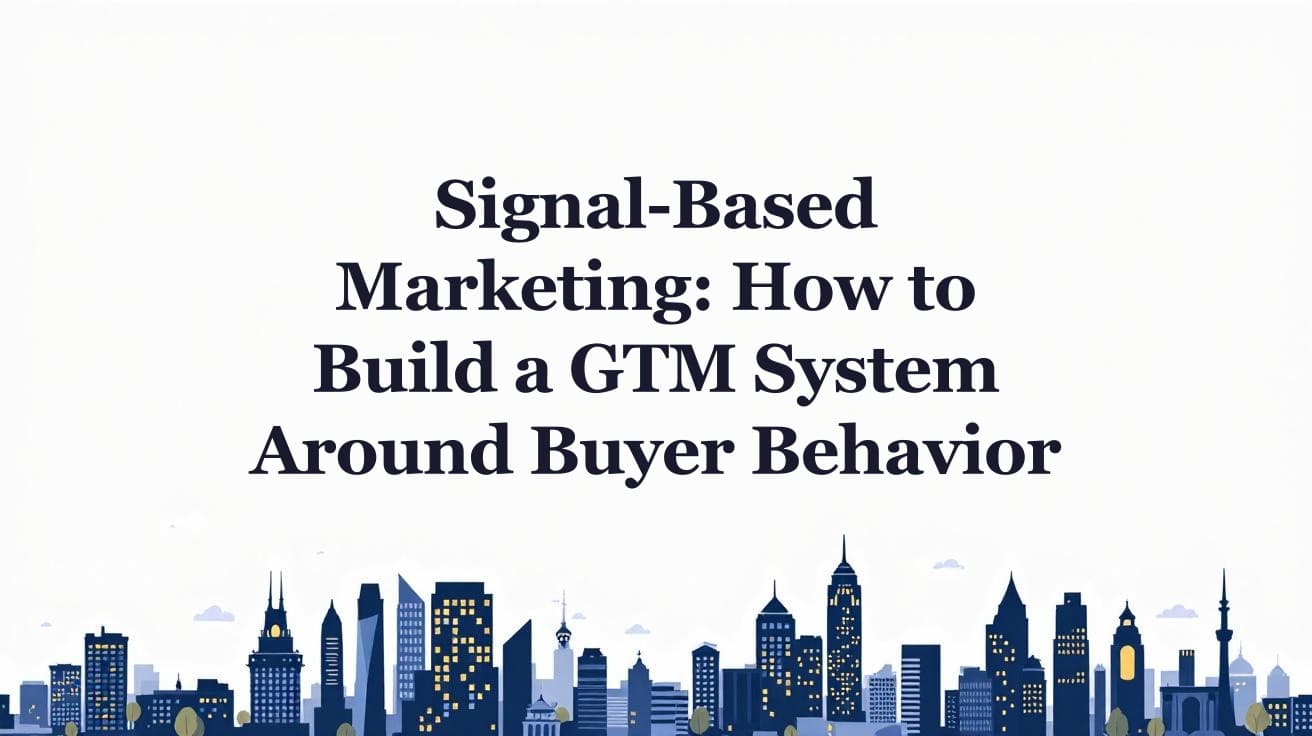 Signal-Based Marketing: A Buyer Behavior GTM Playbook