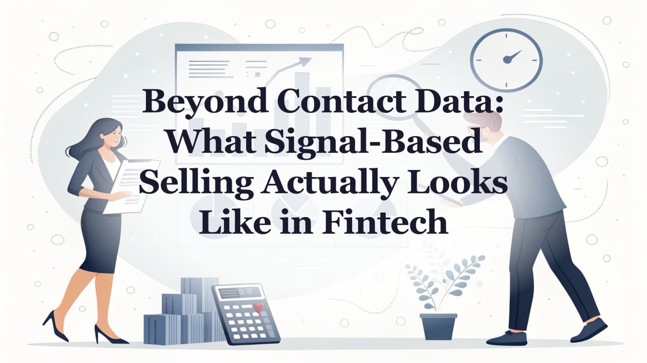 Beyond Contact Data: What Signal-Based Selling Actually Looks Like in Fintech