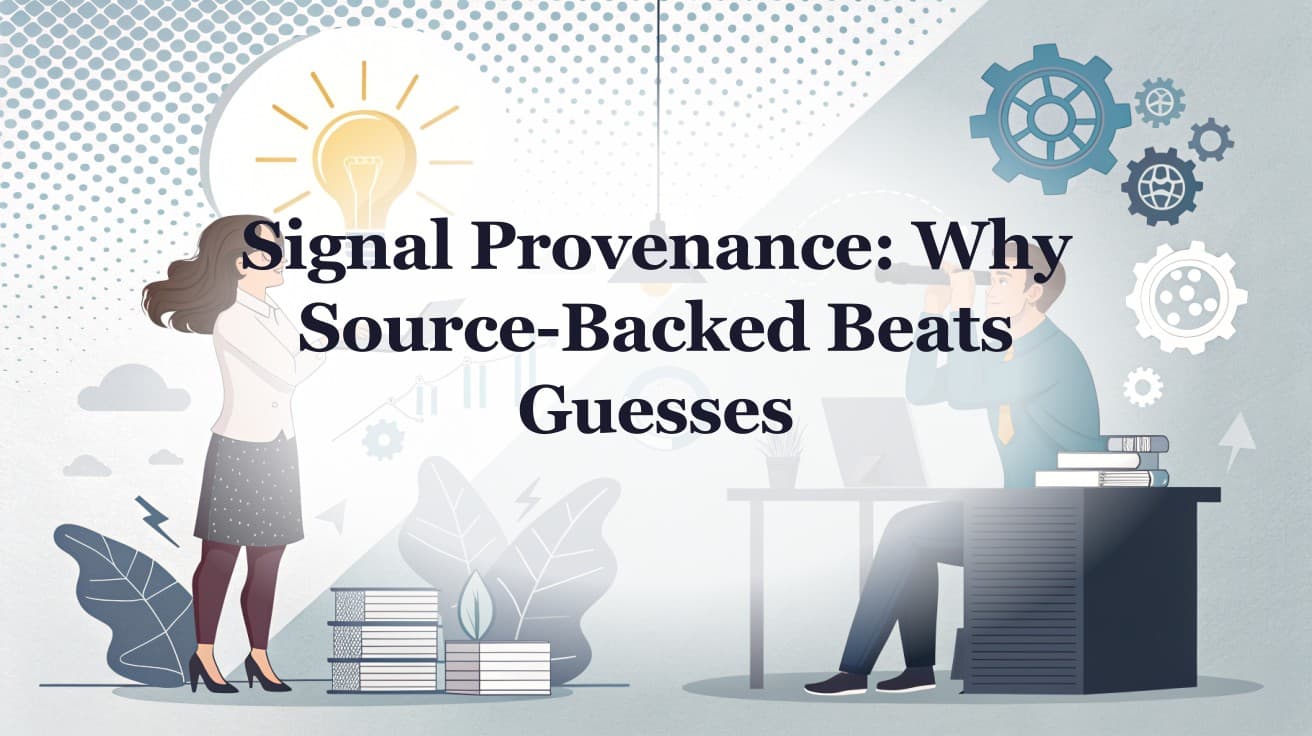 Signal Provenance: Why Source-Backed Beats Guesses