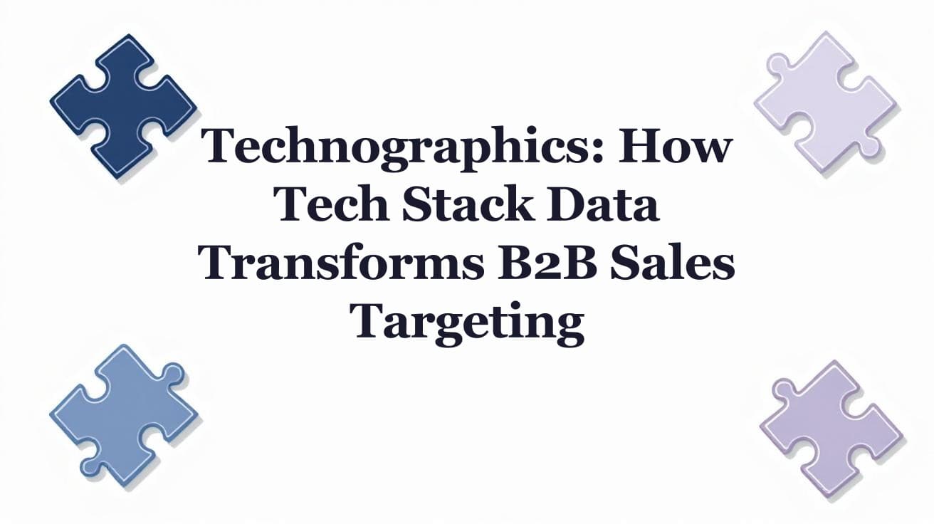 Technographics: Use Tech Stack Data for B2B Targeting