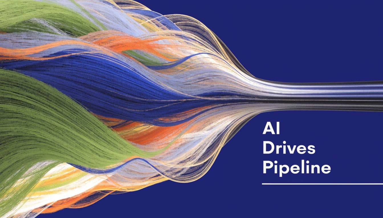 Abstract visualization of colorful flowing lines converging into a single sleek data stream pipeline.