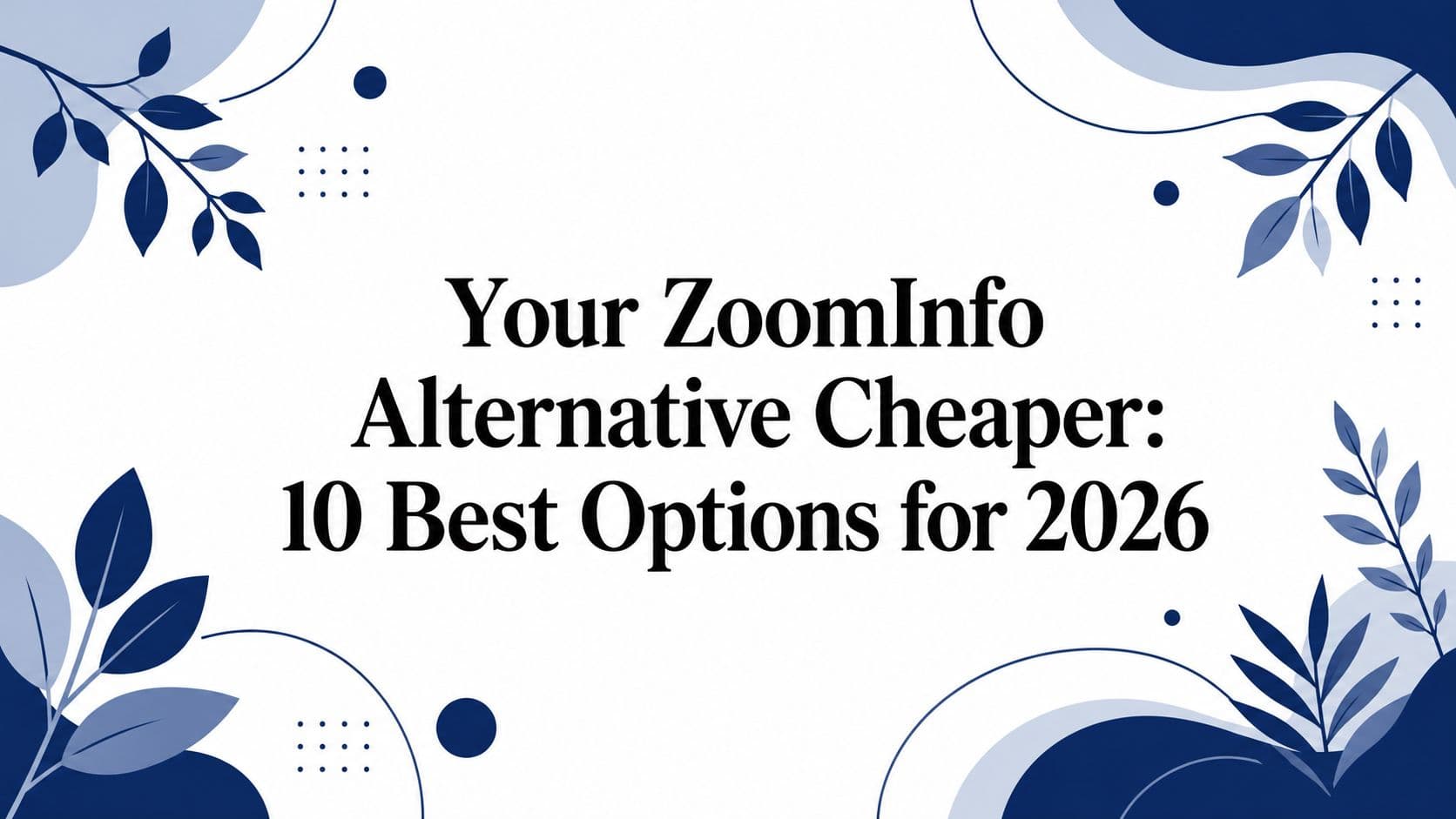 Your ZoomInfo Alternative Cheaper: 10 Best Options for 2026