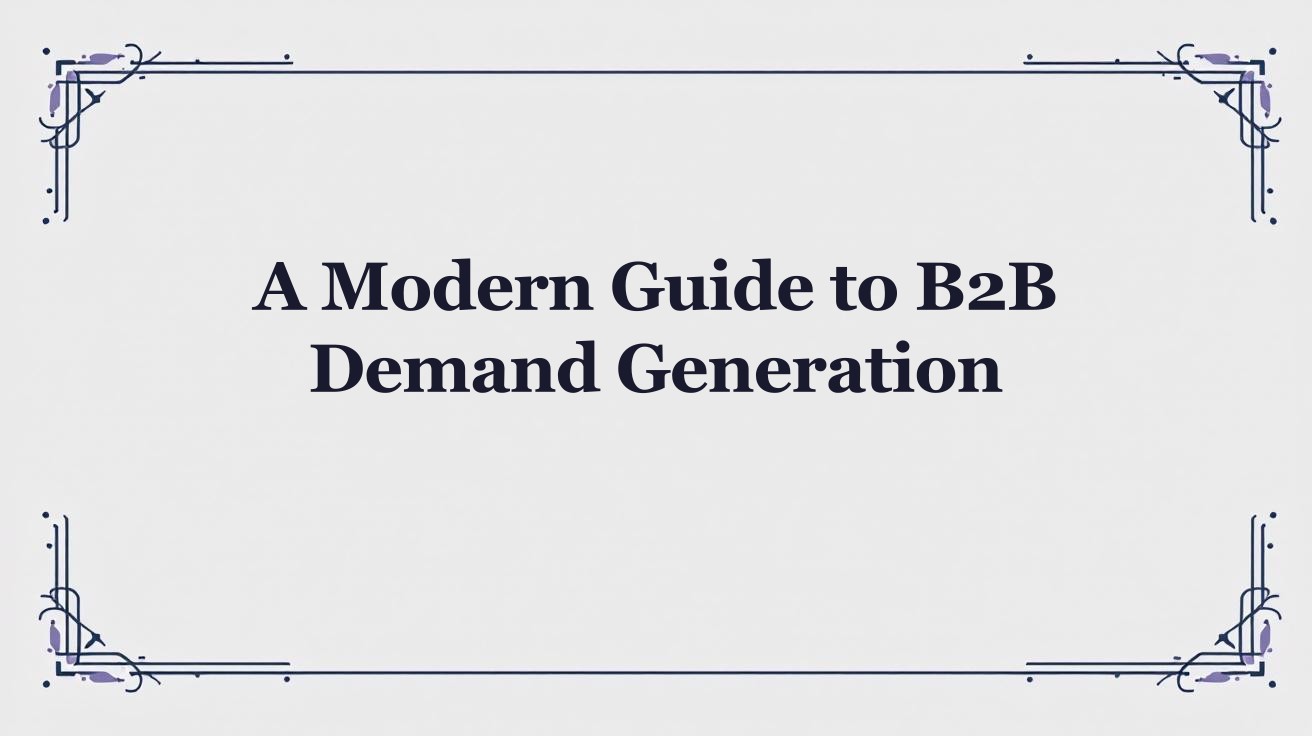 A Modern Guide to B2B Demand Generation | Salesmotion