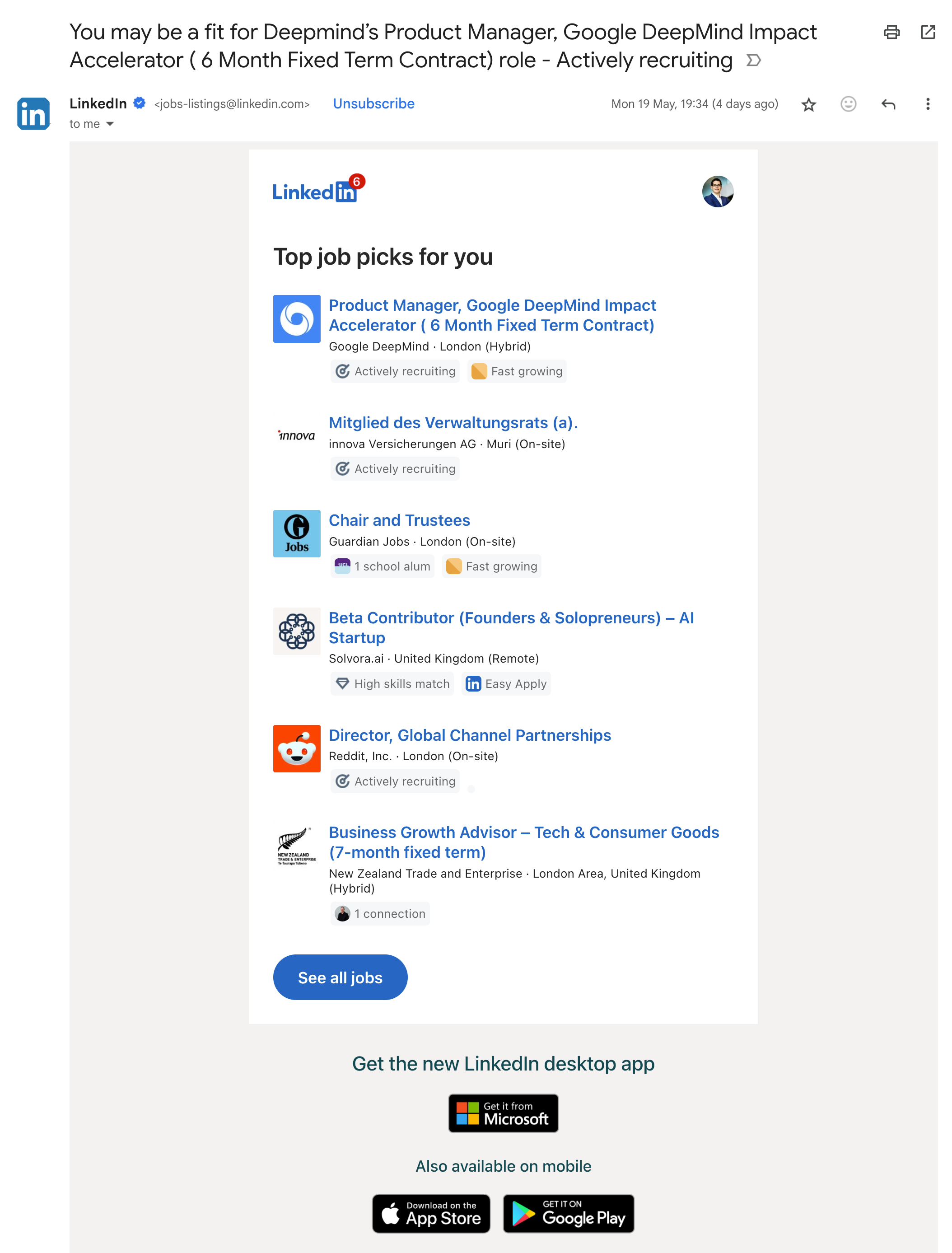 LinkedIn Job Alerts